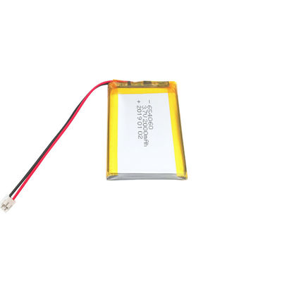 Li Polymer 654060 GPS Tracker Battery ليثيوم 3.7 فولت 2000 مللي أمبير