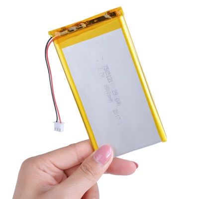 شراء 7565121 حجم 3.7 فولت 8000mAh بطارية ليتيم بوليمر - بطارية ليبو قابلة لإعادة الشحن ذات سعة عالية تصنيع عبر الإنترنت
