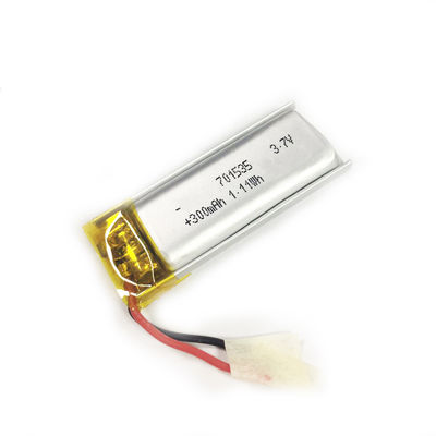 شراء IEC62133/KC المعتمد 3.7 فولت بطارية لي بوليمر 300mAh سعة 7 * 15 * 35mm حجم بطارية ليبو تصنيع عبر الإنترنت