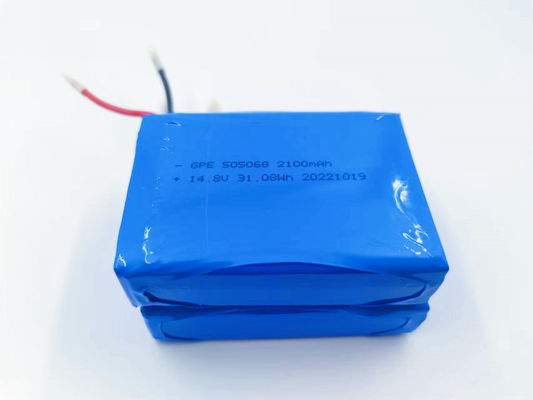 شراء 14.8V 2100mAh 4S1P بطارية ليتيوم بوليمر للكاشف مع 500 دورة حياة تصنيع عبر الإنترنت