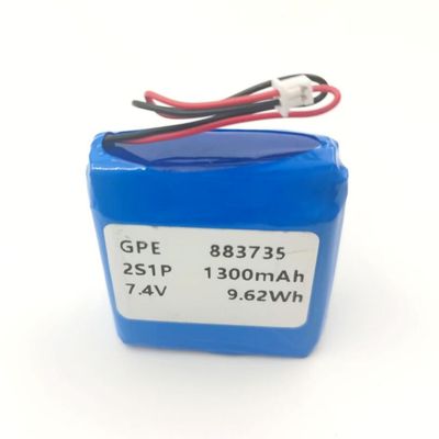شراء حزمة بطارية ليثيوم بوليمر IEC62133 KC 883735 7.4V 1300mAh LiPo online manufacture