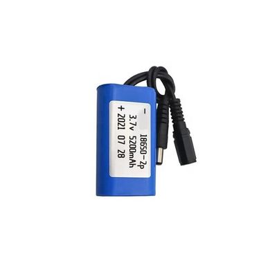 شراء 5200 مللي أمبير بطارية ليثيوم قابلة لإعادة الشحن ، 18650 2P 3.7V Li Ion Battery Pack online manufacture