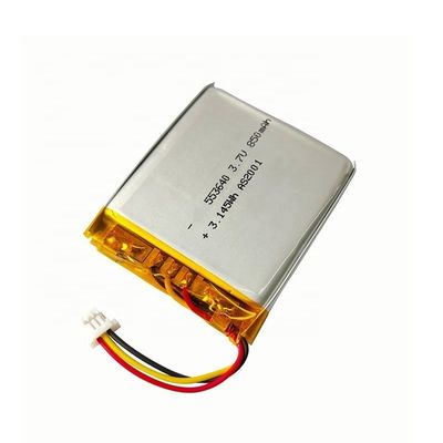 شراء 553640 بطارية الليثيوم البوليمر قابلة لإعادة الشحن 3.7 فولت 850mAh مع 500 مرة عمر الدورة تصنيع عبر الإنترنت