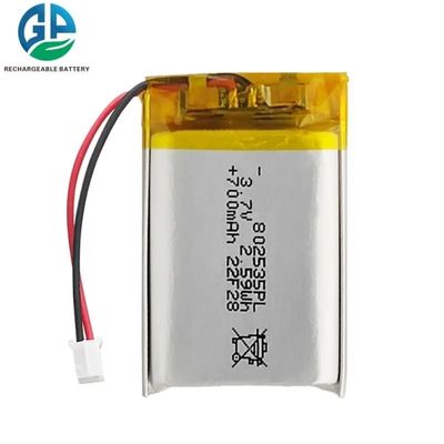 شراء 3.7V 700mAh 802535 بطارية ليتيم بوليمر ليبو مع تخصيص OEM ODM تصنيع عبر الإنترنت