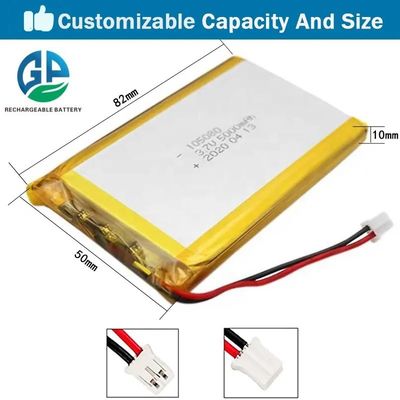 شراء IEC62133 105080 2P Li Polymer Rechargeable Lipo Battery 3.7V 10000mAh Custom online manufacture