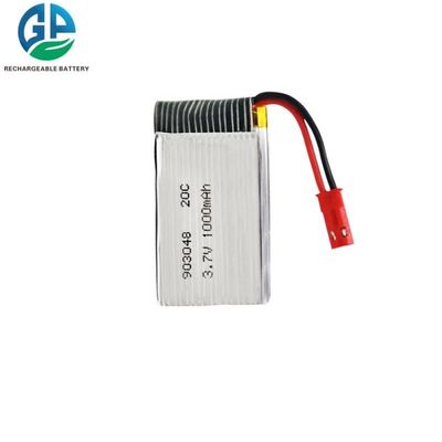 شراء IEC62133 بطارية البوليمر الليثيوم 3.7v 20C معدل تفريغ 903048 1000mah Rc بطارية هليكوبتر online manufacture