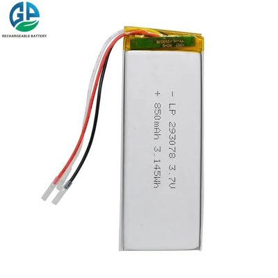 شراء بطارية الليثيوم البوليمر عالي الحرارة 293078 3.7v 850mah للشاحن online manufacture