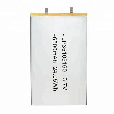 شراء بطارية البوليمر الليثيوم القابلة لإعادة الشحن Lp35105160 6500mah 3.7v online manufacture