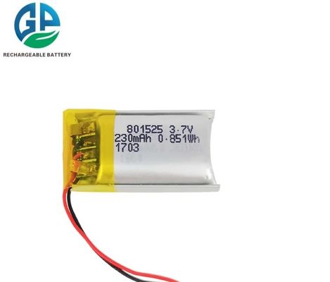 شراء 801525 230mah بطارية الليثيوم البوليمر حزمة بطارية 500 مرة عمر الدورة online manufacture
