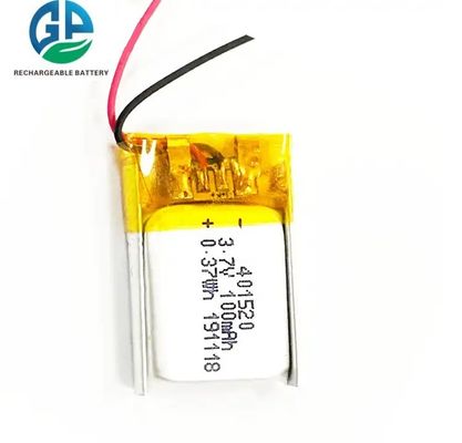 شراء تمت الموافقة على 401520 3.7V 100mAh بطارية ليثيوم أيون لي بوليمر قابلة لإعادة الشحن مع Pcb و Jst Ph2.0 online manufacture