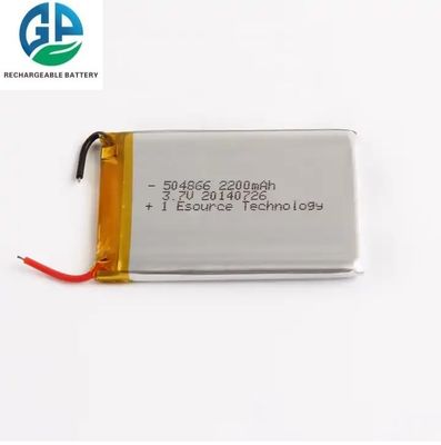 شراء KC CB IEC62133 المعتمد 504866 3.7 فولت بطاريات لي بوليمر 2200mah بطاريات ليبو قابلة لإعادة الشحن online manufacture