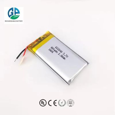 شراء تمت الموافقة على 3.7 فولت بطارية قابلة لإعادة الشحن 602648 800mah بطارية ليبو online manufacture