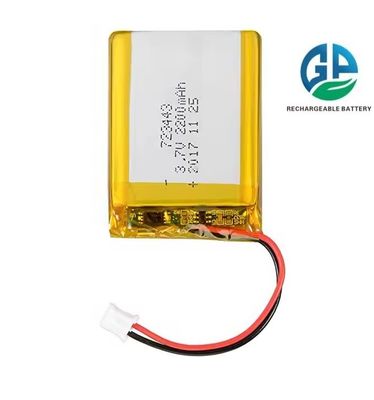 شراء KC CB IEC62133 معتمد 3.7v 2200mah 723443 بطارية بوليمر ليثيوم أيون مخصصة بطارية ليبو قابلة لإعادة الشحن online manufacture