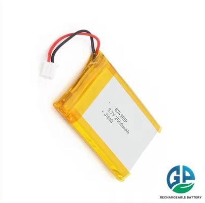 شراء 3.7v بطارية كيه سي الليثيوم البوليمر القابلة لإعادة الشحن 2000mah بطارية ليبو ذات سعة عالية 674361 2000mah online manufacture
