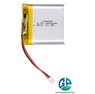 شراء تمت الموافقة على 104245 قابل لإعادة الشحن 3.7 ف 2000mah بطارية الليثيوم البوليمر ليبو بطارية البوليمر عالية الجودة online manufacture