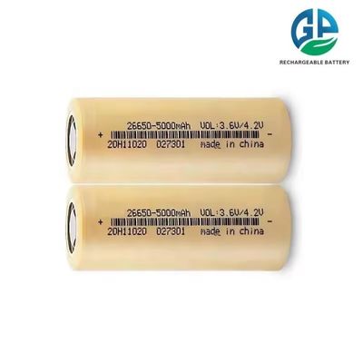 شراء بطارية الليثيوم قابلة لإعادة الشحن بطاقة طاقة عالية 26650 5000mAh بطارية ليثيوم أيون 3.7v 5000mah بطارية أسطوانية online manufacture