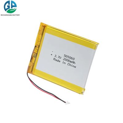 شراء kC,UN38.3 بطارية ليتيم بوليمر عالية القدرة 3.7 فولت 7.4Wh 2000mAh بطارية ليبو 505060 مع حزمة بطارية ليبو بوليمر online manufacture
