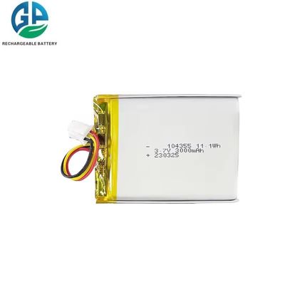 شراء بطارية ليبو قابلة لإعادة الشحن KC CB IEC62133 المصنع المهني المعتمد 3000mah 3.7v أفضل مبيعات 104355 للطائرات بدون طيار online manufacture