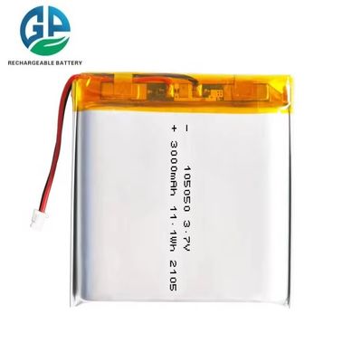 شراء بطارية الليثيوم البوليمرية ذات التفريغ العالي 105050 3.7V 3000mAh بطارية سطحية قابلة لإعادة الشحن 30CMax60C بطارية ليبو online manufacture