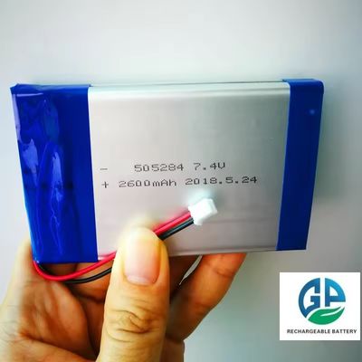 شراء بطارية ليثيوم بوليمر ذات سعة عالية 7.4 فولت 505284 2S1P 2600mah بطارية ليثيوم بوليمر قابلة لإعادة الشحن online manufacture
