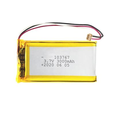 شراء 103767 بطارية الليثيوم البوليمرية ذات الإفراج العالي شهادة CE 3.7v 3000mah بطارية قابلة لإعادة الشحن 30CMax60C بطارية ليبو online manufacture