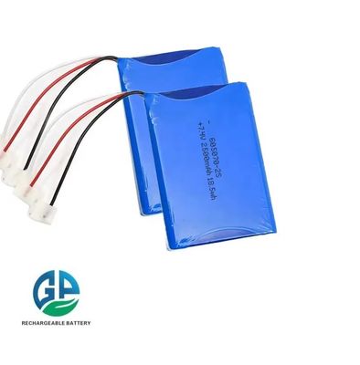 شراء KC UL 605070 7.4V 2500mah بطارية Li-Polymer Lipo Li-Ion باك أجهزة طبية ذكية حجم الحقيبة 7.4V 2500mah بطارية أسطوانية online manufacture
