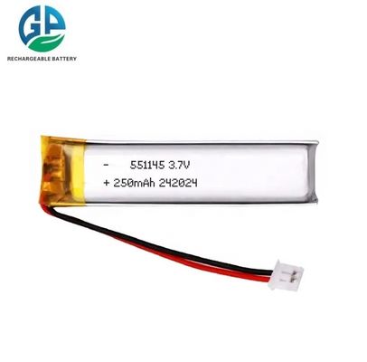 شراء 3.7V Li Polymer Cell 250mAh بطارية الليثيوم البوليمرية مع KC 3.7v 551145 250mah بطاريات الليثيوم-آيون البوليمرية online manufacture