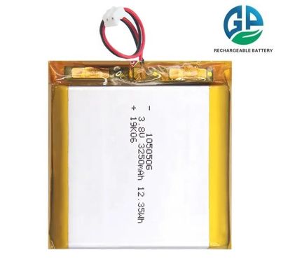 شراء سعة عالية 3.8 فولت 3250mAh جودة عالية 3.8 فولت بطارية ليثيوم أيون قابلة لإعادة الشحن 105050 3250mAh online manufacture