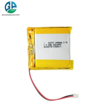 شراء بطارية عالية معدل تفريغ 103737 قابلة لإعادة الشحن 3.7 فولت 1400mAh بطارية ليثيوم أيون لي بوليمر بطارية ليبو ليتيوم بوليمر بطارية حزمة RoHS online manufacture