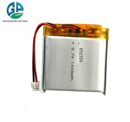 شراء بطارية عالي السعة قابلة لإعادة الشحن بطارية لي إيون 852550 3.7 فولت 1000mAh 3.7Wh بطارية لي بوليمر 20C online manufacture