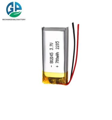 شراء 700mah 10c معدل تفريغ عالي 802045 بطارية ليتيم بوليمر 3.7V 700mAh online manufacture