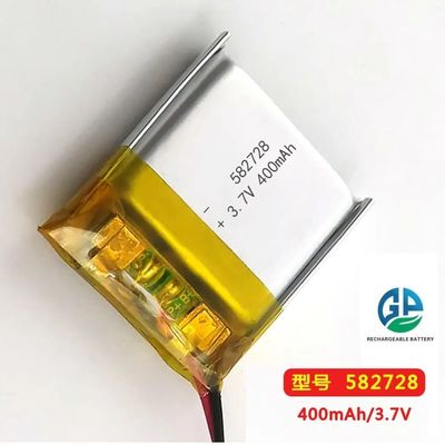 شراء 3.7V 582728 400mAh بطارية ليثيوم أيون بوليمر قابلة لإعادة الشحن مع UN38.3 3.7v بطارية لي بوليمر بنك الطاقة online manufacture