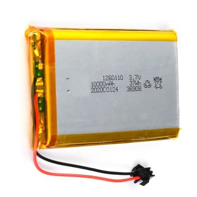 شراء تكنولوجيا الطاقة بطارية لي بوليمر قابلة لإعادة الشحن 30C Max60C 3.7v بطارية ليبو قابلة لإعادة الشحن لي بوليمر 1260110 10000mAh online manufacture