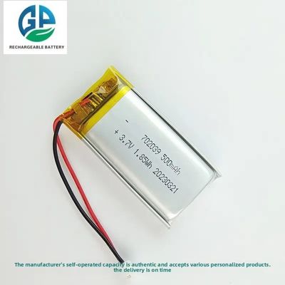 شراء بطارية ليبو ذات سعة عالية معتمدة من قبل KC 702039 3.7V بطارية ليتيوم بوليمر قابلة لإعادة الشحن 500mAh online manufacture