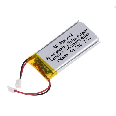 شراء تمت الموافقة على بطارية البوليمر الليثيوم القابلة لإعادة الشحن 3.7 فولت 150mAh مع أسلاك PCB 150mAh 501230 3.7v online manufacture