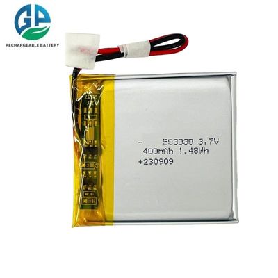 شراء High Capacity Li Ion Polymer Battery Pack 503030 400mah Lipo Battery for Smart Watch KC Certificated Lithium Battery 503030 online manufacture