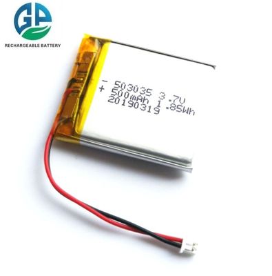 شراء KC Approved 503035 Lipo Battery 3.7V 500mAh Lithium Polymer Rechargeable Battery for Beauty Devices online manufacture