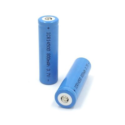 شراء 750mAh 3.7 V 14500 Li Ion خلايا بطارية ليثيوم قابلة لإعادة الشحن لإضاءة الحديقة الشمسية online manufacture