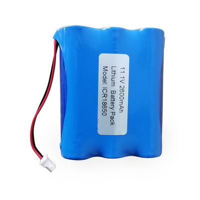 شراء UN38.3 معتمد 11.1V 2600mAh 18650 علبة بطارية الليثيوم ICR18650 للمعدات الطبية ومحطات POS online manufacture