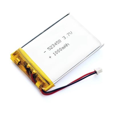 شراء UN38.3 معتمدة 3.7V 1000mAh بطارية الليثيوم البوليمر LiPo قابلة لإعادة الشحن لأجهزة الرصد تصنيع عبر الإنترنت