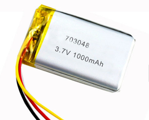 شراء MSDS 703048 3.7V 1000mAh بطارية البوليمر الليثيوم مع 500 عمر دورة للتطبيقات الصناعية online manufacture