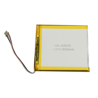 شراء 3000mah 3.7 فولت بطارية ليبو بدون طيار 308090 حزمة بطارية قابلة لإعادة الشحن online manufacture