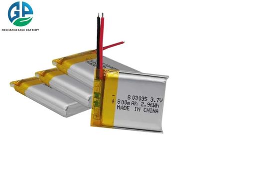 803035 3.7V 800mAh بطارية الليثيوم البوليمر مع شهادة KC CB للطاقة الموثوقة