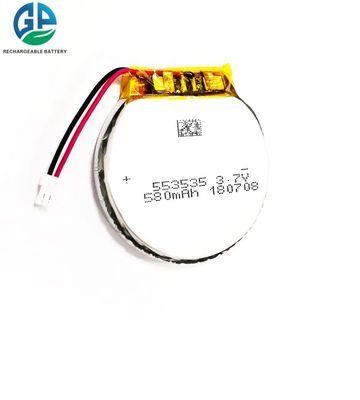 553535580mah 3.7v بطارية ليثيوم أيون بوليمر شكل دائرة سعة عالية