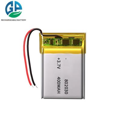 3.7 فولت 400mAh 802030 بطارية الليثيوم البوليمر بطارية ليبو قابلة لإعادة الشحن