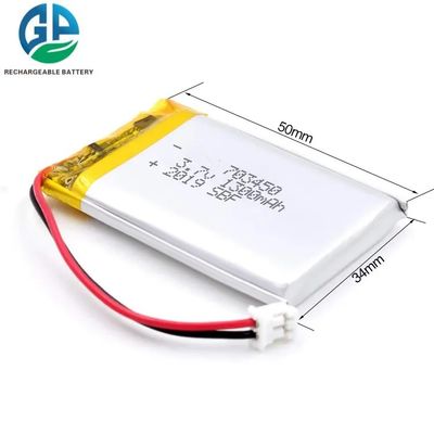 703450 3.7V 1300mAh بطارية لي بوليمر قابلة لإعادة الشحن مع PCM وحماية الإفراط في التفريغ