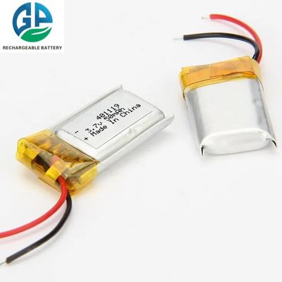 401119 بطارية ليثيوم أيون قابلة لإعادة الشحن 3.7 فولت 50mAh مع 500 مرة عمر دورة بطارية ليثيوم أيون بوليمر