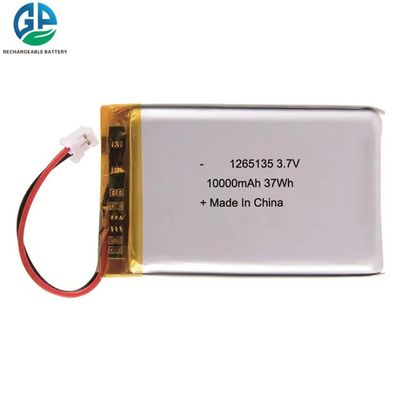 1265135 3.7 فولت 10000mAh بطارية لي بوليمر قابلة لإعادة الشحن 3.7 فولت