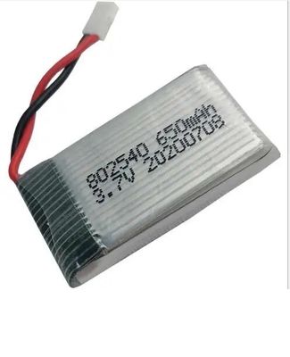بطارية قابلة لإعادة الشحن 802540 بطارية طائرة بدون طيار 3.7C 25C 650mAh بطارية ليبو KC IEC62133