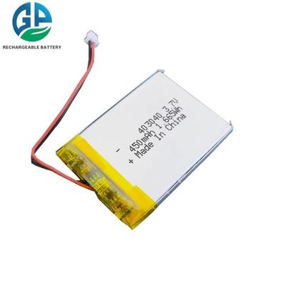 البطارية القابلة لإعادة الشحن KC 403040 بطارية لي آيون 3.7V 1.665wh ليبو 450mAh